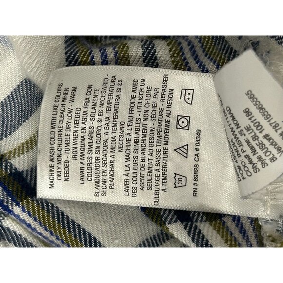 Jessica Simpson Womens Plaid Button-Up Blouse Lace Insert Sz 3X - Picture 8 of 9